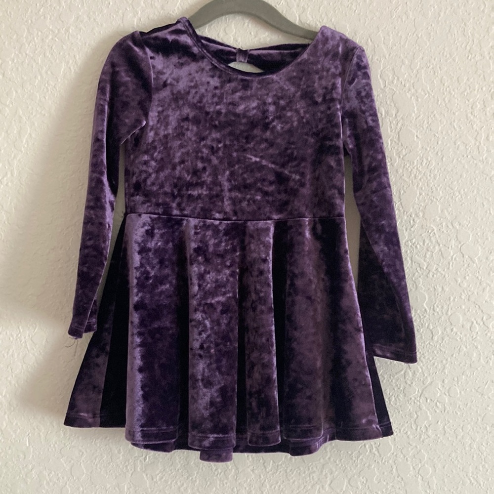 Purple velvet dress